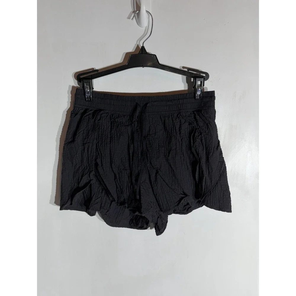 Lululemon Crinkle Nylon Relaxed Parachute Shorts XS Black